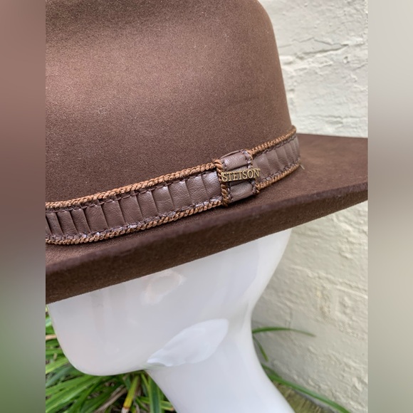 Stetson Stampede Cowperson Hat 7 1/8 in Chocolate - Picture 9 of 14
